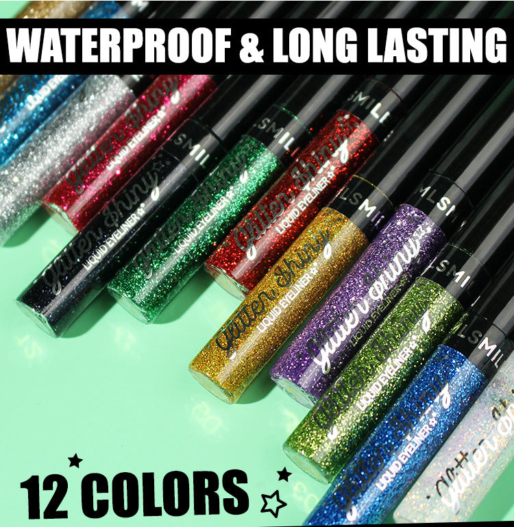 Quick Drying 12 Color Eyeliner Liquid