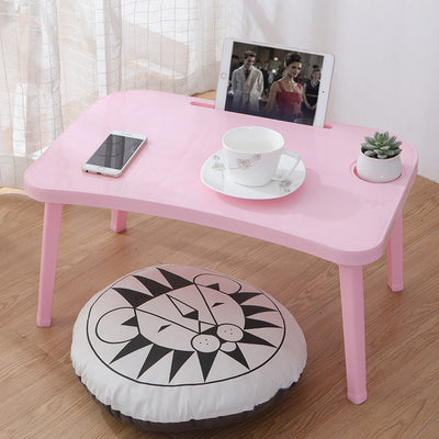 Plastic Lazy Table Portable Computer Small Table College Student Bedroom Table Board Foldable Bed Table