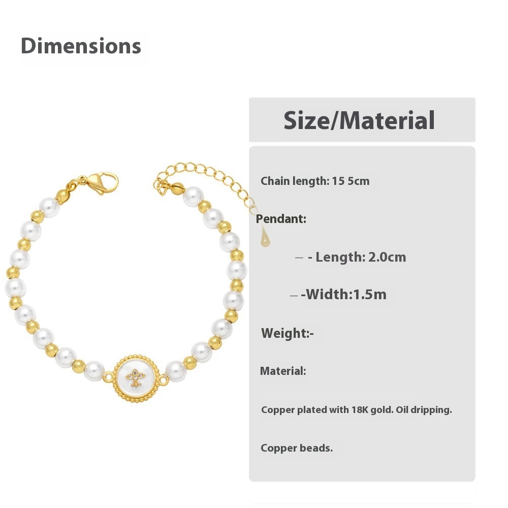 Ins style simple niche dripping butterfly cross bracelet for women