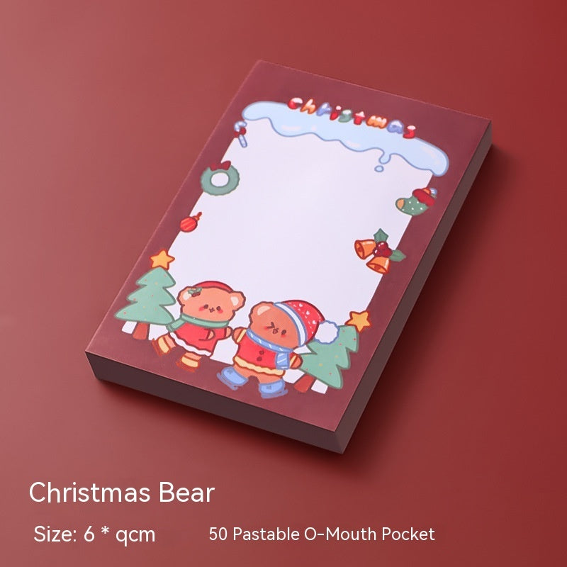 Cartoon Christmas Sticky Notes Student Stationery