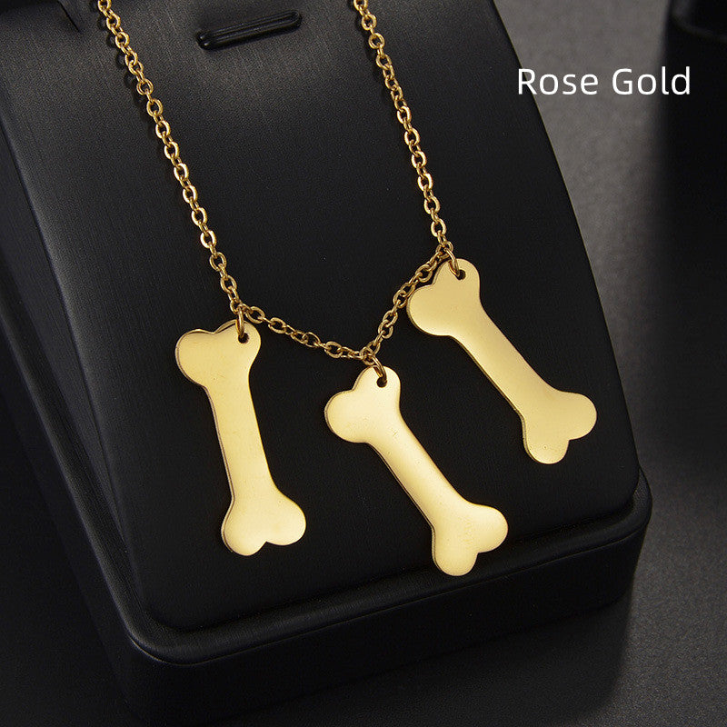 Stainless Steel Bone Tag Necklace