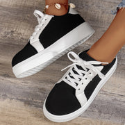 Neu Lace-up Wohnungen Frauen Walking Sport Skateboard Schuhe Retro Mode Lässig