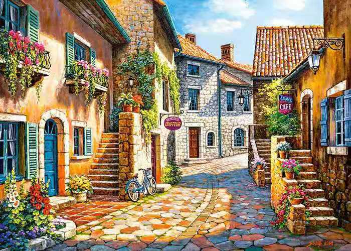 Rimless Linen Digital Oil Painting Landscape Living Room Decoration Oil Painting