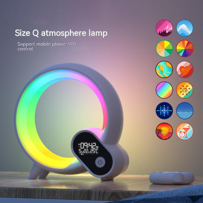 Creative Q Light Analog Sunrise Digitalanzeige Wecker Bluetooth Audio Intelligent Wake-up Q Buntes Atmosphärenlicht