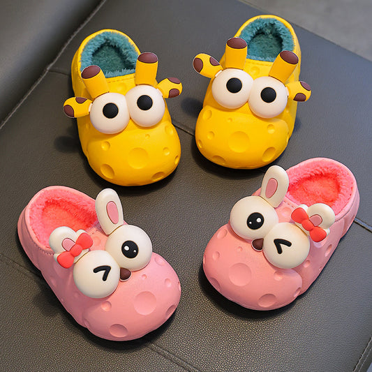 Baby Cotton Slippers Cotton Slippers Boys and Girls Warm with Velvet Children Cotton Slippers