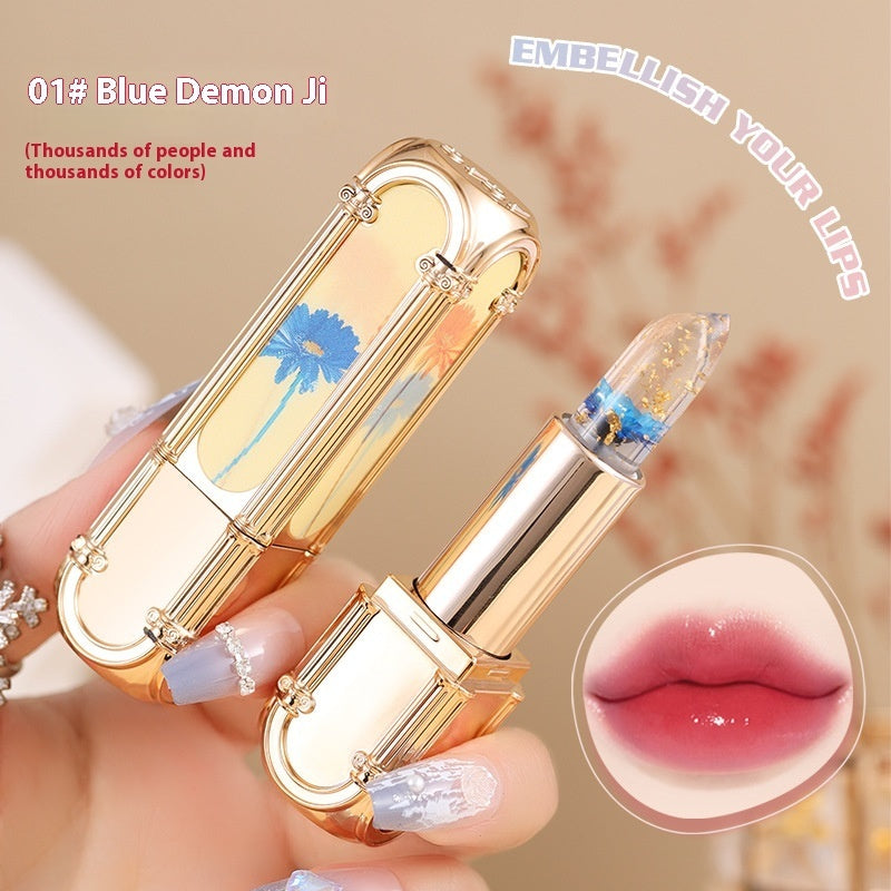 Women Jelly Warm Flower Square Tube Lipstick