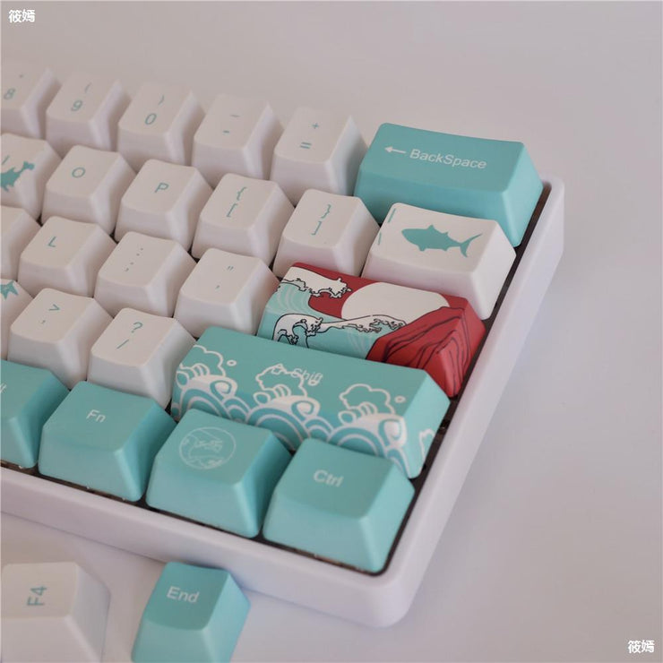 Coral Sea Keycaps PBT Fünfseitige Sublimation Mechanische Tastatur