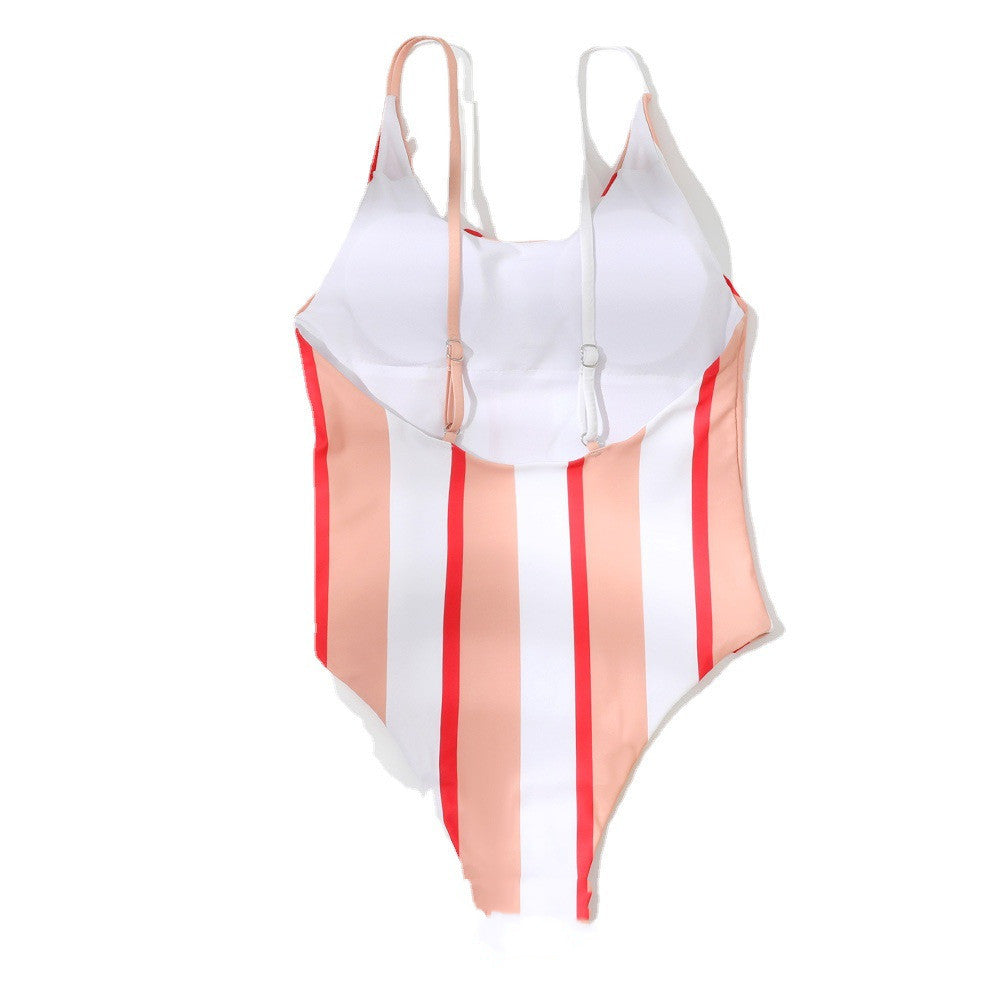 One-Piece Swimsuit Striped