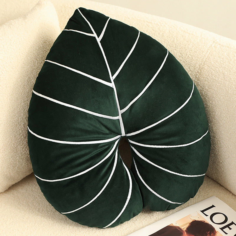 Green Plant Cushion Home Philodendron