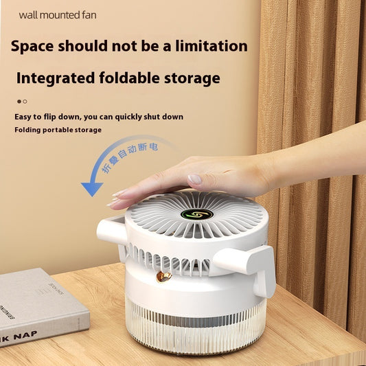 Cooling Desktop Fan USB Charging Humidifying Ice Mist Fan