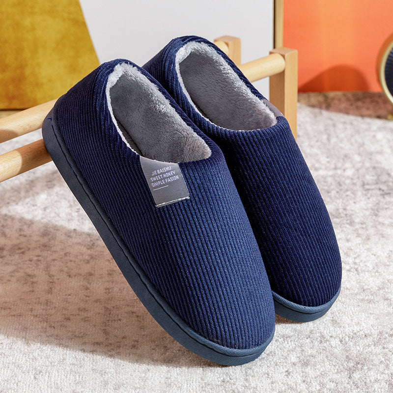 Thick bottom and keep warm at home non-slip cotton slippers