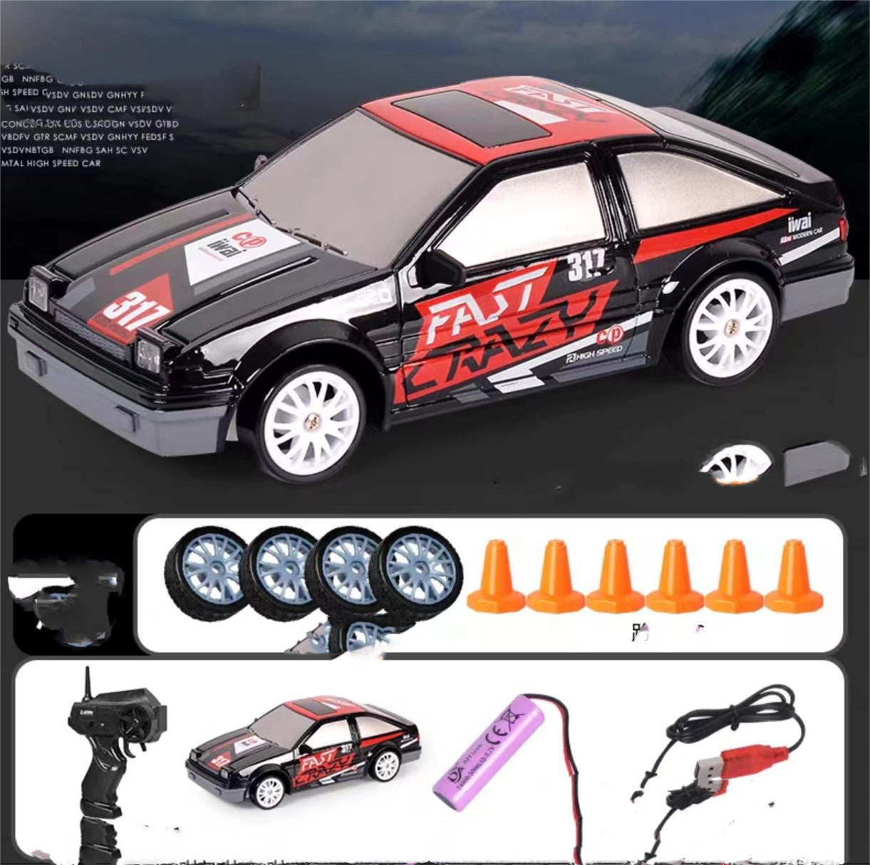 Drift Rc Car 4WD RC Drift Car Toy Remote Control GTR Model AE86 Vehicle Car RC Racing Car Toys For Children Christmas Gifts 2.4G