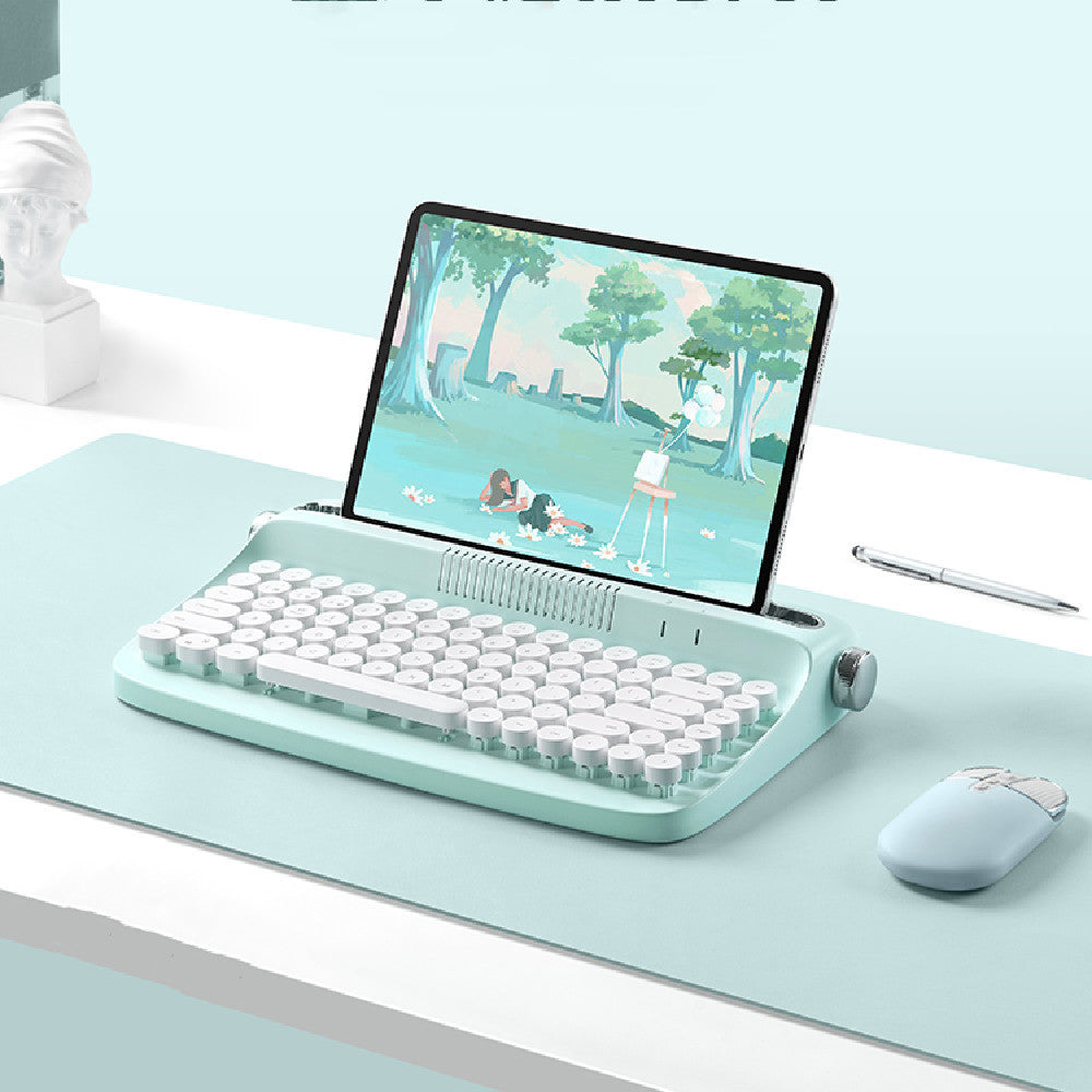 Retro IPad Bluetooth Keyboard Mouse Set Cute Office