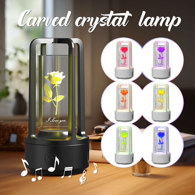 Kreative 2-in-1-Audio-Acryl-Kristalllampe und Bluetooth-Lautsprecher Touch-Nachtlampe