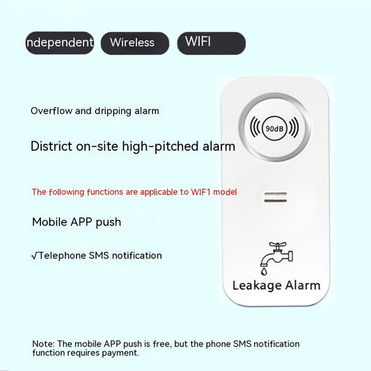 Overflow sensor independent alarm