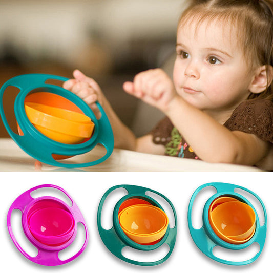 360 degree rotating, universal, leak-proof bowl